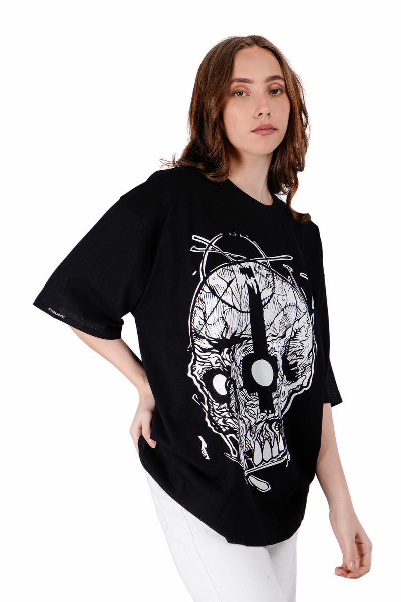 Metal Designed Oversized Tee