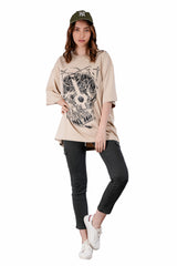 Metal Designed Oversized Tee