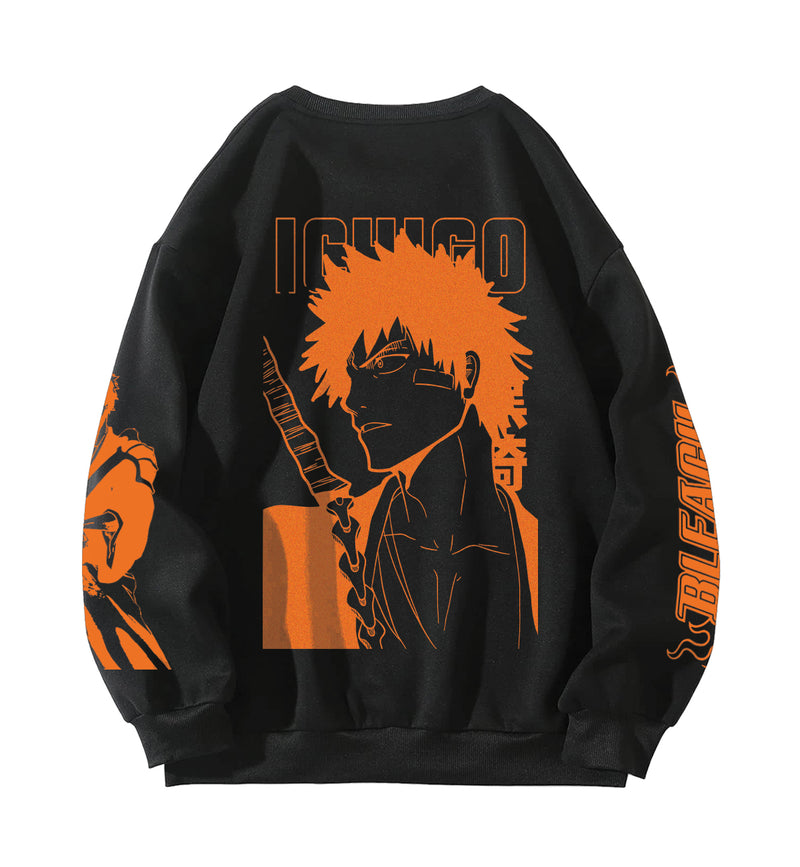 Bleach Designed Oversized Sweatshirt