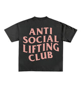 Anti Social Lifting Club Designed Oversized Tee