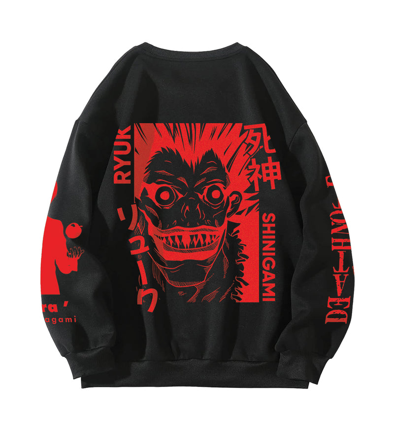 Death Note Designed Oversized Sweatshirt