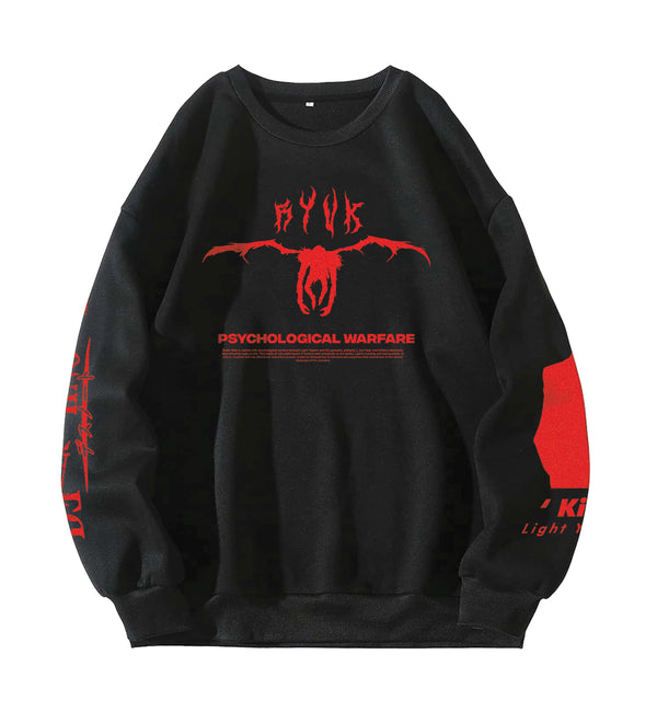 Death Note Designed Oversized Sweatshirt