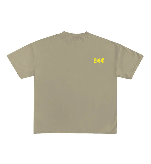 Bindas Beige Oversized Tee