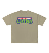 Eat, Lift, Sleep, And Make Gains Designed Oversized Tee