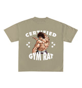 Certified Gym Rat Baki Designed Oversized Tee