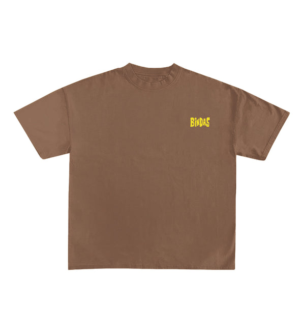 Bindas Brown Oversized Tee