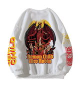 Demon Child Designed Oversized Sweatshirt