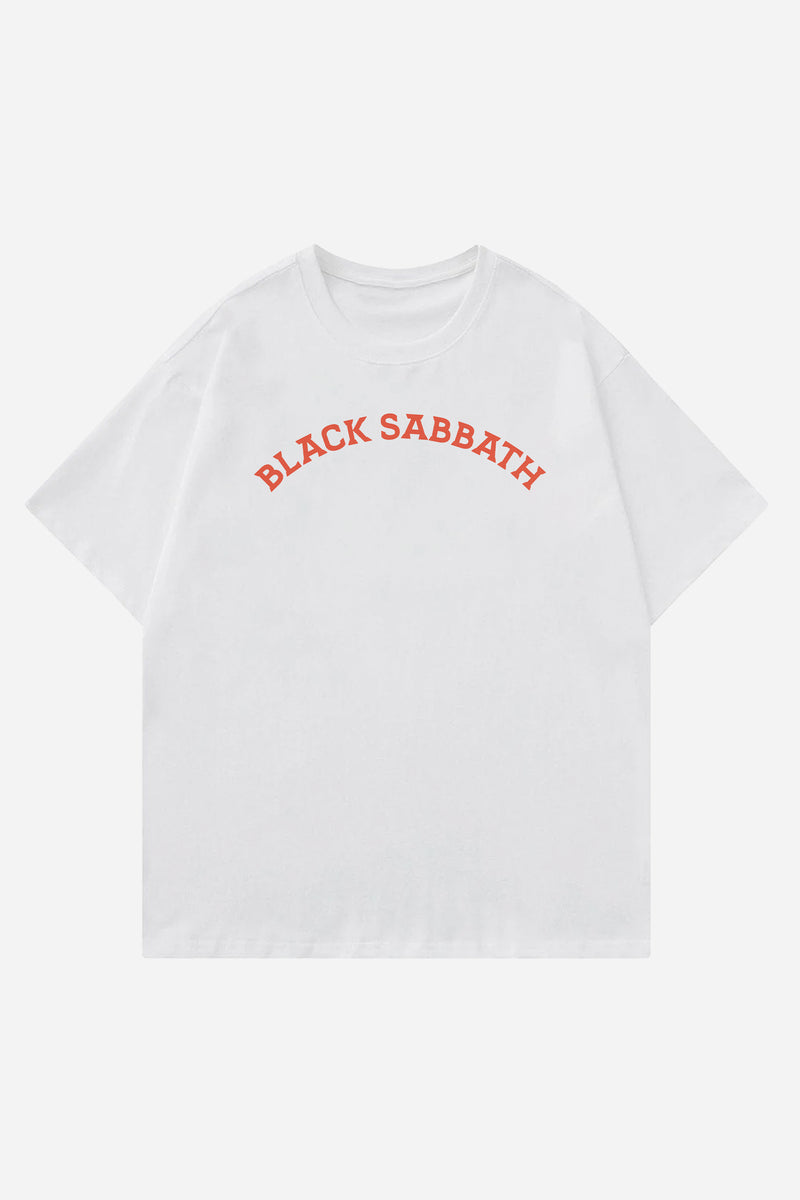 Black Sabbath Designed Oversized Acidwash T-shirt