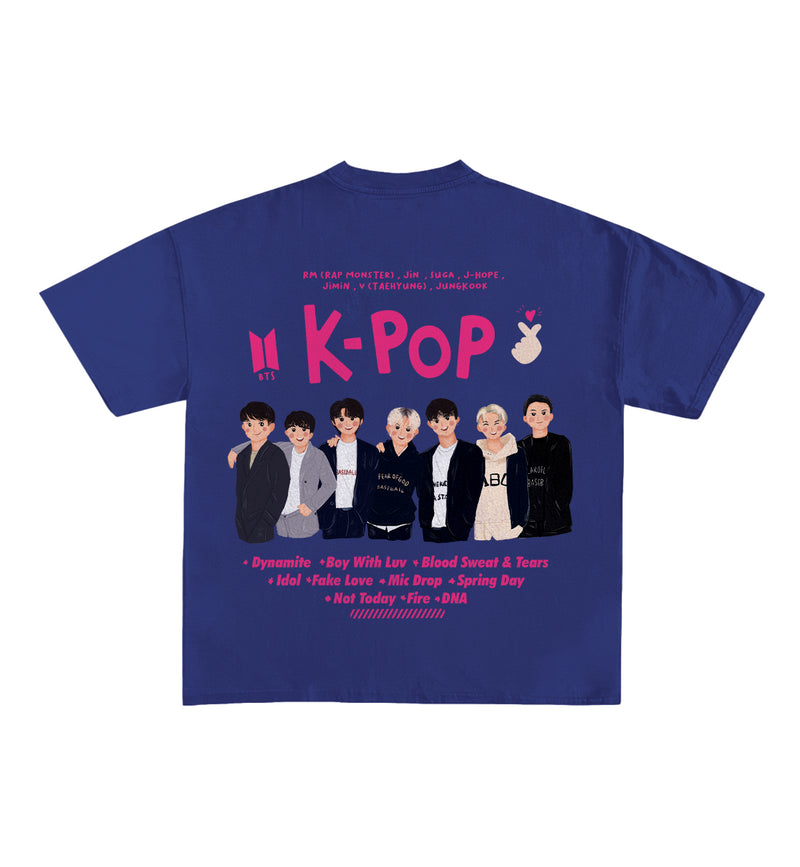 K Pop BTS Designed Oversized Tee