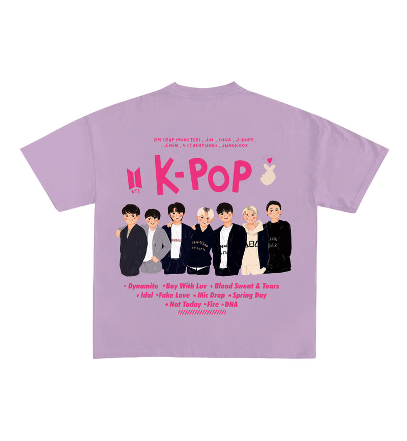 K Pop BTS Designed Oversized Tee