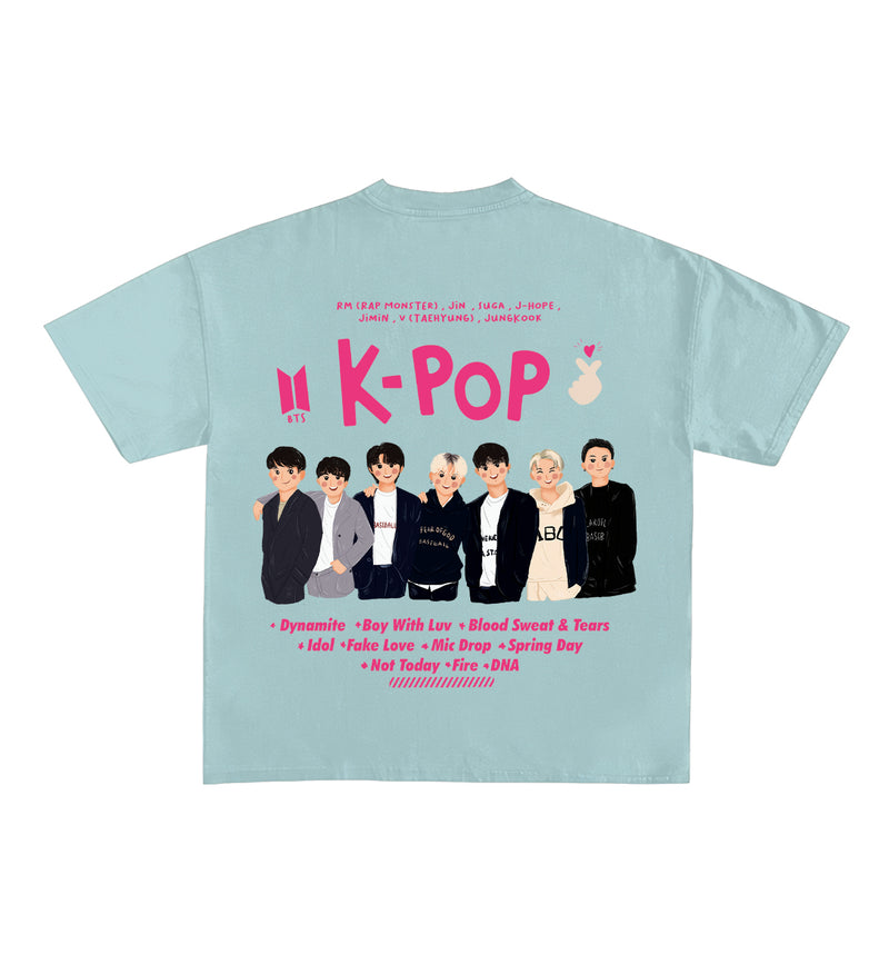 K Pop BTS Designed Oversized Tee